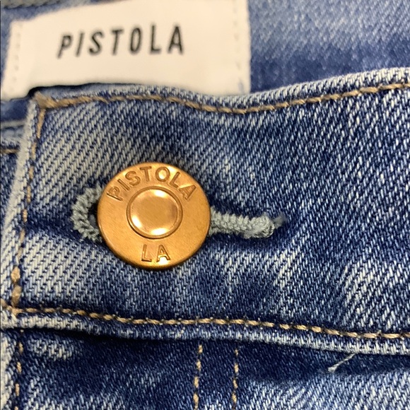 Pistola High Rise Boot Cut Colleen Tower Raw Split Hem Denim Jeans Size 29 - Picture 10 of 14